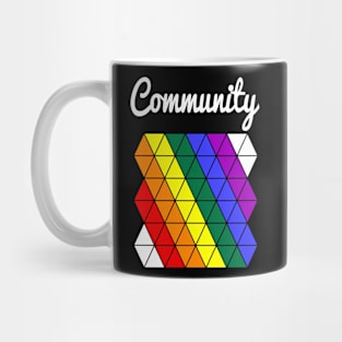 Pride Community triangle rainbow colors gift Mug